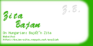 zita bajan business card